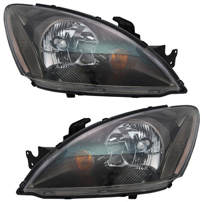 Scheinwerfer Set für Mitsubishi Lancer CS 2003-2008 Limo Kombi H4 Schwarz