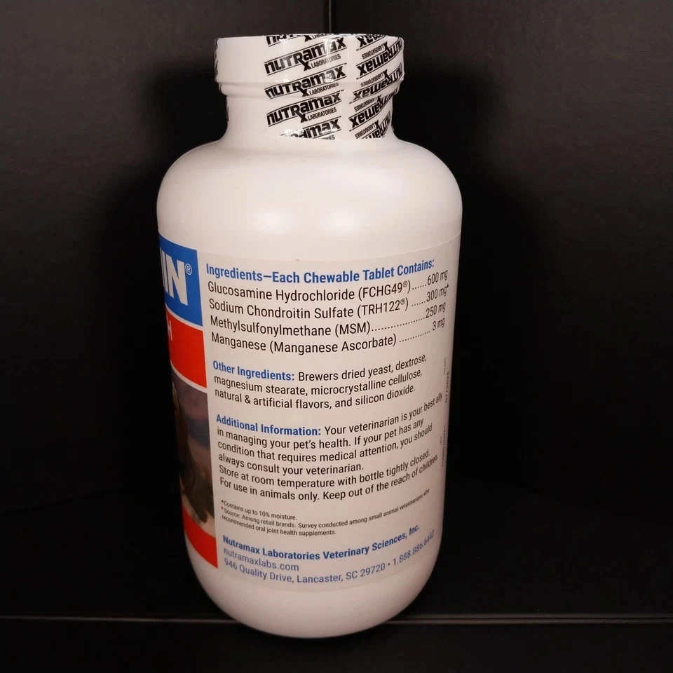 New Cosequin Joint Health Supplement For Dogs - 250 Chewable Tabs NUTRAMAX - Image 3 of 4