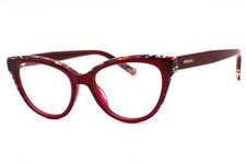 MISSONI Women's Eyeglasses MIS 0091 SR8 Burgundy Red Optical Frame 52-17-145