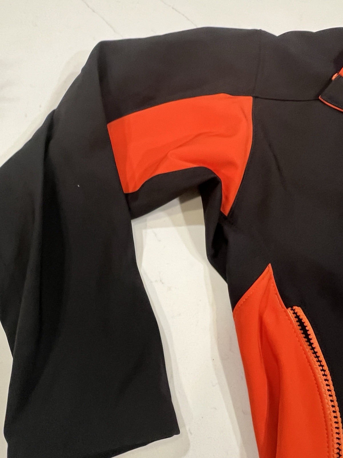 DeLong Athletic Softshell Jacket Large Black Oran… - image 6