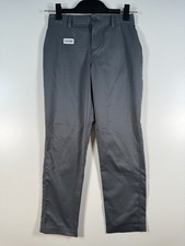 BNWT Under Armour Kids Boys Loose Fit Flat Front Golf Chino Pants Gray Sz 10