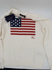 Polo Ralph Lauren American Flag Sweater Women Medium