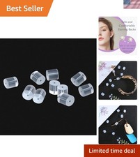 200PCS Clear Silicone Earring Backs - Hypo-Allergenic Stoppers for Secure Hold