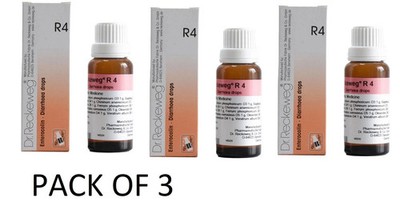 Dr Reckeweg R4 Diarrhoea Drops 22ml Pack of 3 Digestive Relief Gut Health