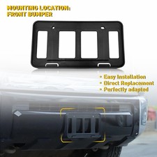 For 2014-2021 Toyota Tundra Black Front License Plate Frame Tag Holder Bracket H