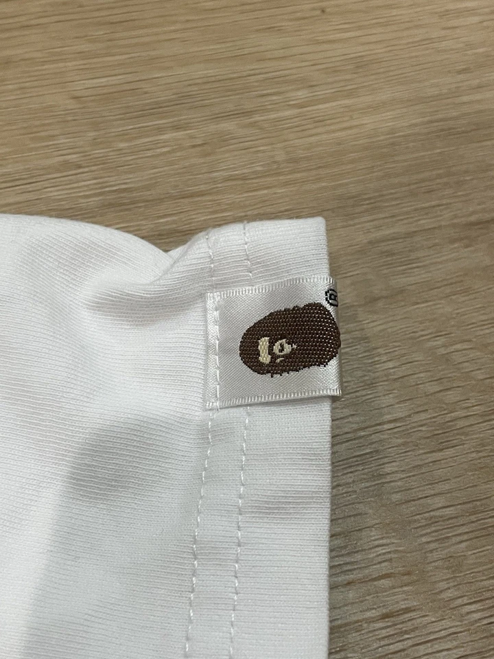 Bape ABC Camo Milo On Big Ape Tee (SS25) Bootleg White/Green Size M Has Stains - Image 4 of 4