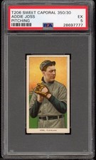 1909 t206 Sweet Caporal Addie Joss Pitching PSA 5 EX HOF Centered