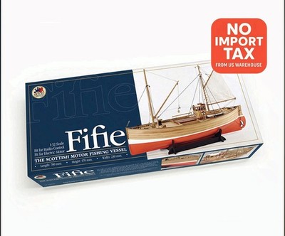 Amati Scottish Fifie 1:32 Scale Wooden Fishing Vessel Model Kit Ship Victory Lin