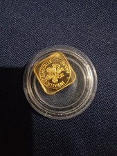 Heraeus 1g Fine Gold Bar 999.9 Pure 24ct Minted Bullion Ingot - Serial R89156"