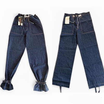 Vintage Dead Stock NWT Fiorucci Safety Jeans Paper Bag Waist  Ankle Deni G1N