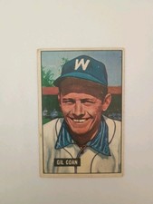 1951 Bowman 18 Gil Coan Washington Senators Vg B