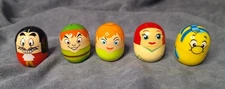 2003 Disney U-Mate Weeble Wobble Beans Peter Pan Ariel Capt Hook Tinkerbell Lot