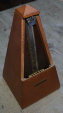 Vintage Seth Thomas Metronome De Maelzel Wood Wind Up Working No Cover
