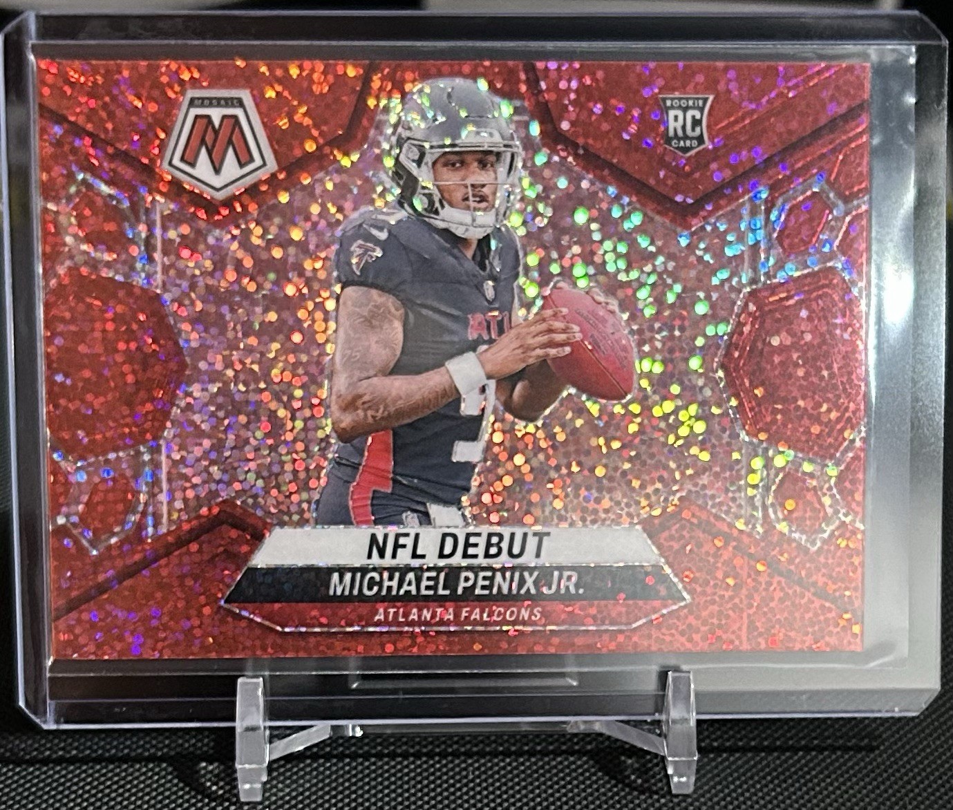 2024 Panini Mosaic NFL Debut Michael Penix Jr. #274 Red Sparkle Prizm (RC) SSP
