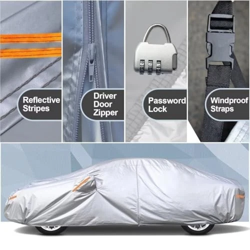 For BMW 630CSi/635CSi 1977-1989 Waterproof Car Cover All Weather 10 Layers Foto 4 de 4