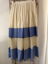 A17 Vintage Miss O by Oscar De La Renta 100 Silk Maxi Pleated Skirt Size 12