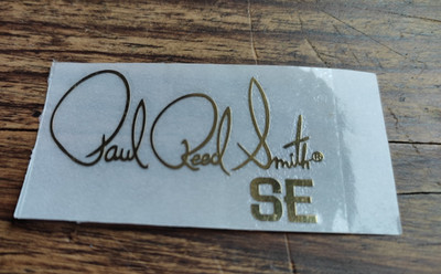 PAUL REED SMITH / PRS SE HEADSTOCK GOLD / GOLD LOGO GITARRENKOPF AUFKLEBER