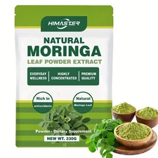 High Quality Moringa Leaf Powder – 330g  Rich in Omega‑3 & Nutrients  Preservati