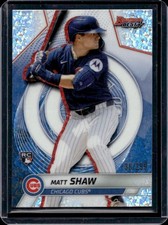 2025 Bowman's Best Matt Shaw RC Mini Diamond Refractor Rookie #/299 Cubs