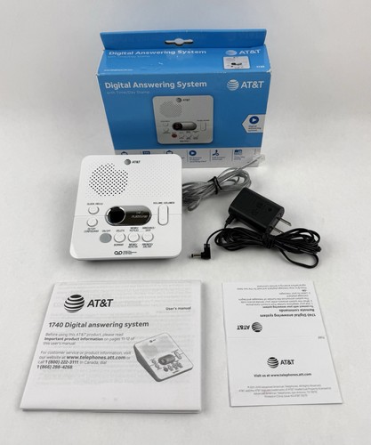 AT&T 1740 Digital Answering Machine System 60 Minutes Remote Access Telephone