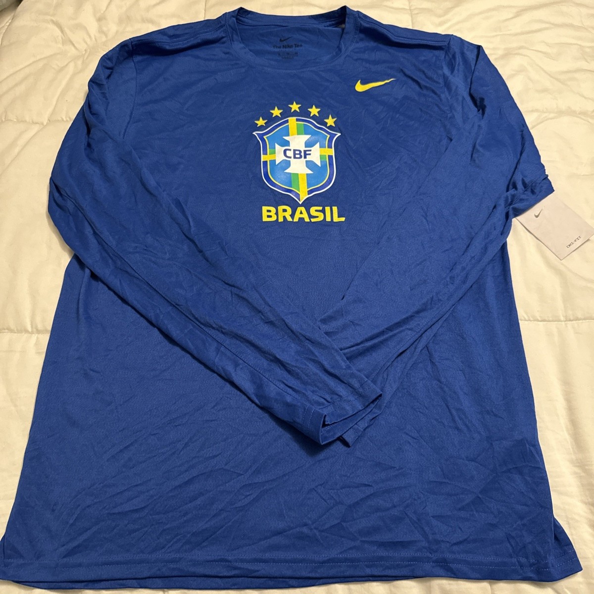 Nike Dri-Fit Brasil National Team Long Sleeve Training Shirt Men's