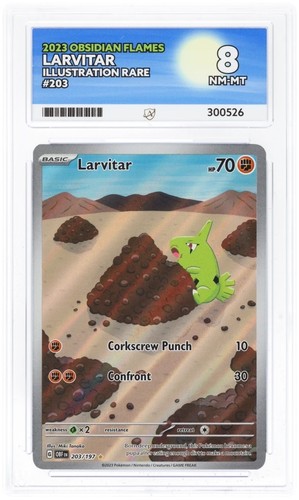 Larvitar graded ACE 8 for sale on eBay