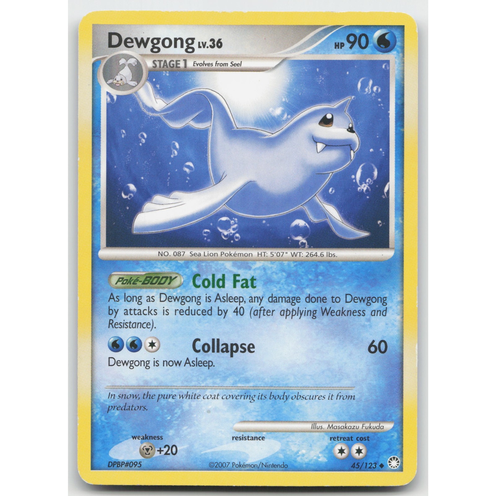 Dewgong Mysterious Treasures 45/123 Uncommon MP Pokemon