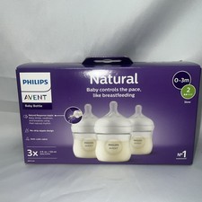 Philips Avent 3pk Natural Baby Bottle with Natural Response Nipple - Clear - 4oz