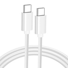 USB C Cable 3.3FT, C 3.2 Gen 2X2 Cable, 4K Monitor Video White