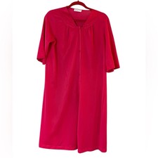 Vintage Vassarette Rosy Pink Peignoir Dressing Coat Robe