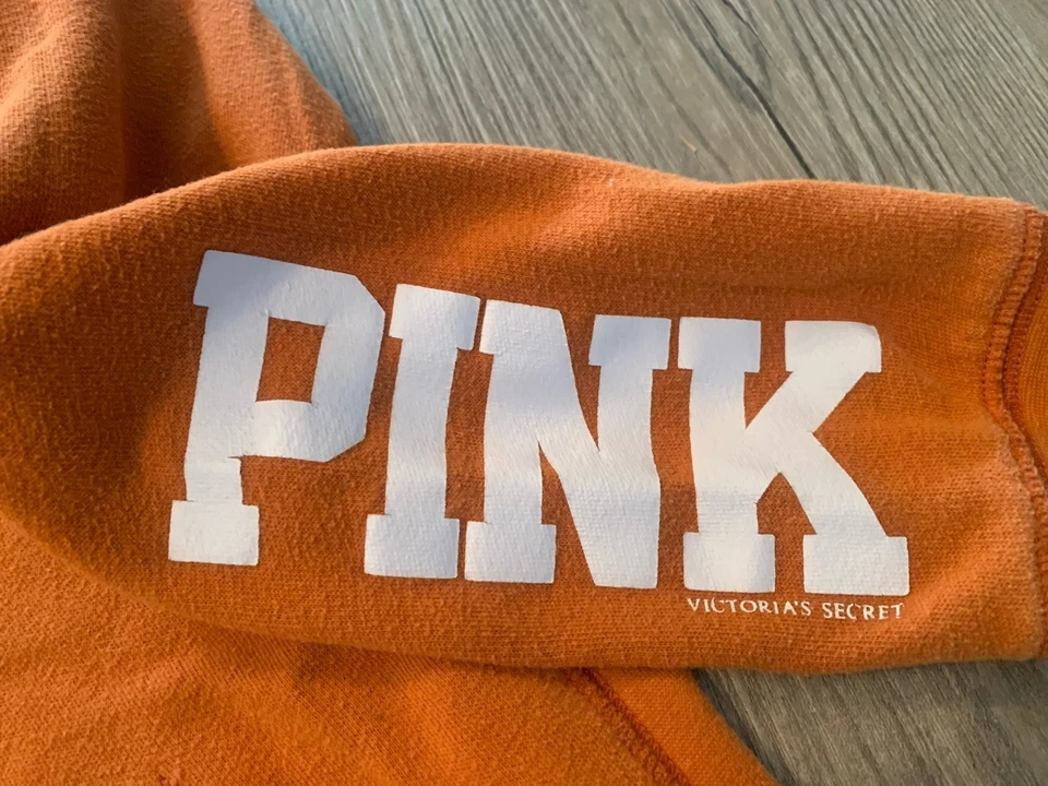Sudadera Pullover De Colección Victorias Secret ROSA Texas Longhorns UT Cremallera Mediana Foto 2 de 4