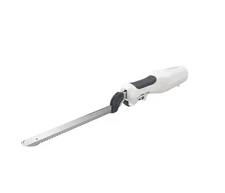 9-Inch Electric Carving Knife with Stainless Steel Blades – White