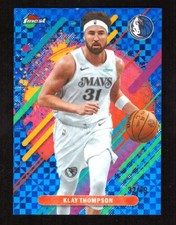 2025-26 Topps Finest Klay Tompson Rare Blue X-Fractor 32/49 Mavericks