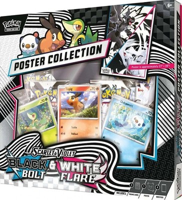 Pokemon * Black Bolt & White Flare * SV10.5 Poster Collection (x4) Booster Packs