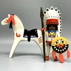 Playmobil Native American Chief Indian Warrior War Horse Male Adult Figure VTG