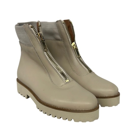 Andre Assous sz7 Fauve OS Cuir Fermeture Avant Bottines Palma Chaussures Semelle - Photo 1 sur 5