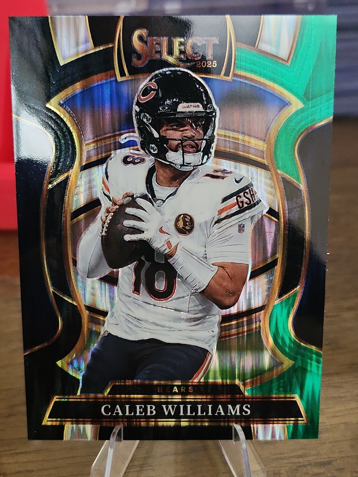 2025 Panini Select | Caleb Williams #73 | Black & Green Shock Prizm | Bears