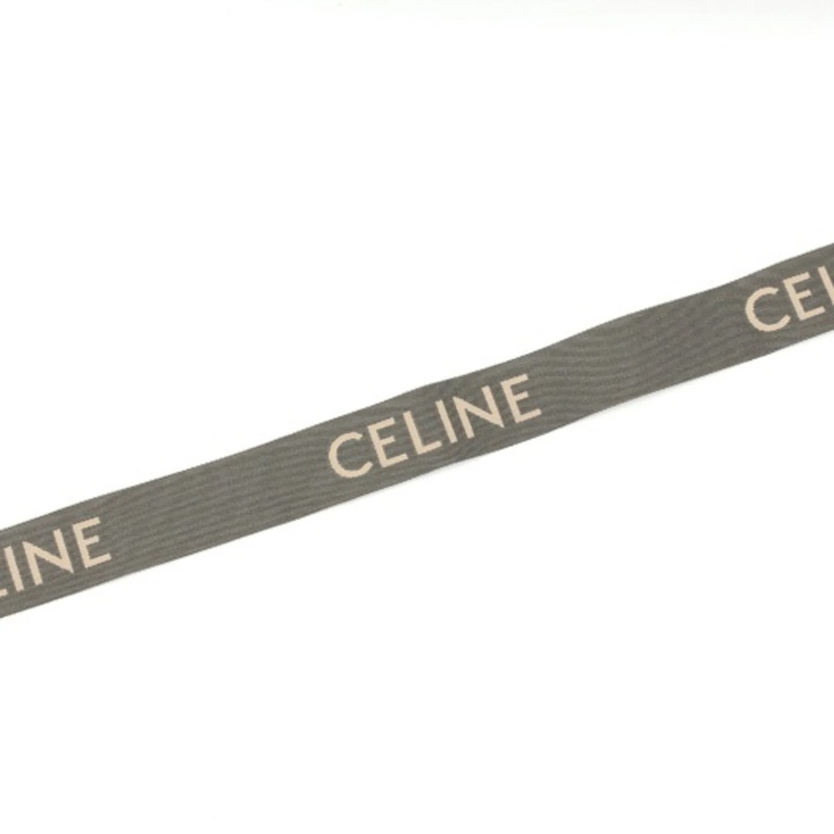 Celine Jacquard Long Strap Shoulder 49S012AEP.09GW Wool Leather Gr