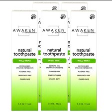 Awaken by Quality Choice Natural Toothpaste Fluoride Free Mint 5.5 OZ 5 Pack