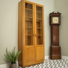 Ercol Windsor Blonde Display Cabinet Bookcase in Elm