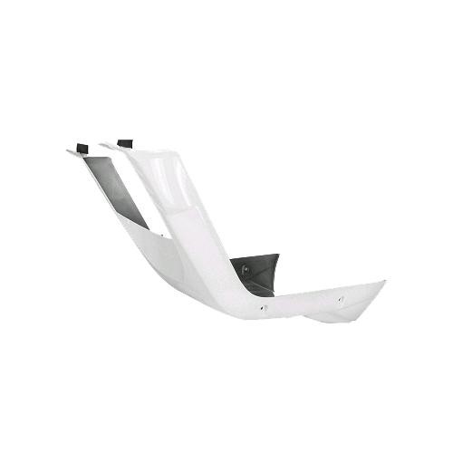 Bas de caisse blanc brillant pour scooter MBK Booster en ville