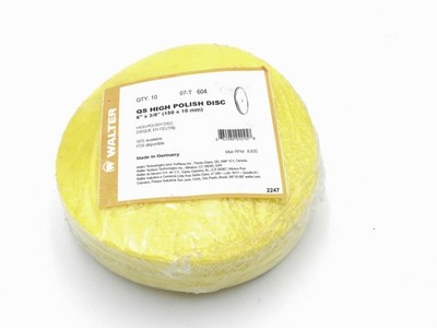 WALTER 07T604 6'' x 3/8'' QUICK STEP HIGH DENSITY FELT POLISHING DISCS - 10 PACK