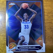 Leonard Miller Rookie Topps Chrome Basketball 2024
