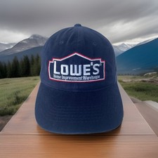 Lowe  s Home Improvement Warehouse Embroidered Logo Navy Blue Strapback Dad Hat