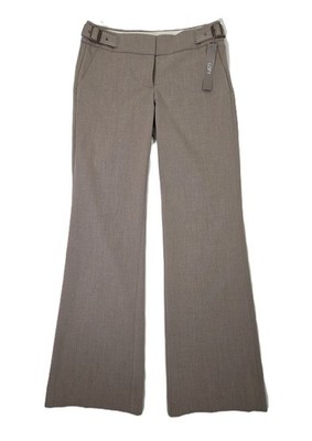 NWT Ann Taylor LOFT Brown Taupe side tab JULIE Curvy Trouser Pants Size 0P