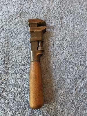 Antique 8 Inch J.H. Williams Screw Wrench w/Wooden Handle