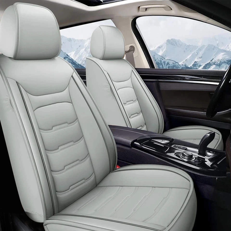 For Cadillac 2-Seat Front Set Leather Car Seat Cover Protector Cushion Pad Foto 4 de 4