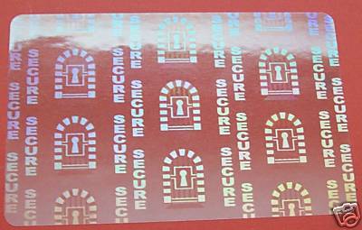 10 Security Badge ID Overlay Hologram Tamper Evident 5001 Personal Protection