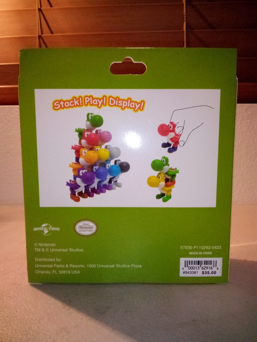 Super Nintendo World Yoshi Stacking Game With 2 Cyan Yoshis