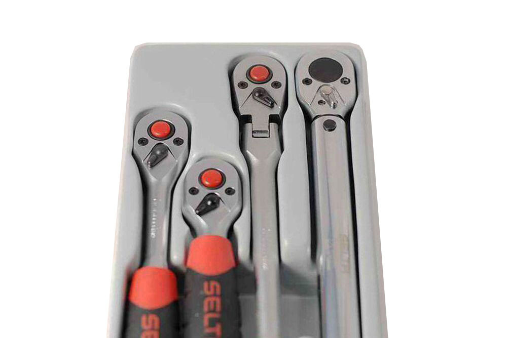 Selta 7pc 3/8" Dr 20110Nm Torque Wrench+Flex & Stubby Ratchet+Spark